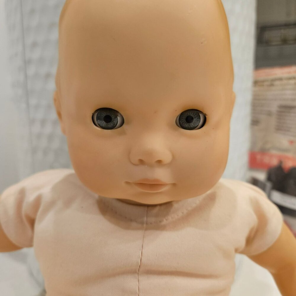 American Girl Bitty Baby Doll Cloth Body Blue Eyes Blonde Hair #14